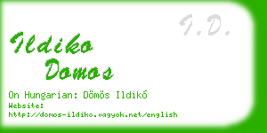 ildiko domos business card