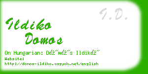 ildiko domos business card